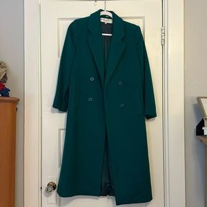 Emerald Green Wool Coat
